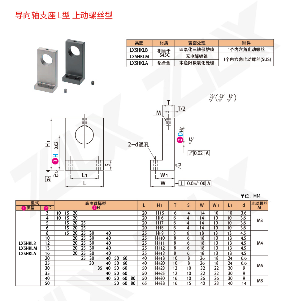 21軸支座 L型 止動(dòng)螺絲型 21軸支座 L型 止動(dòng)螺絲型