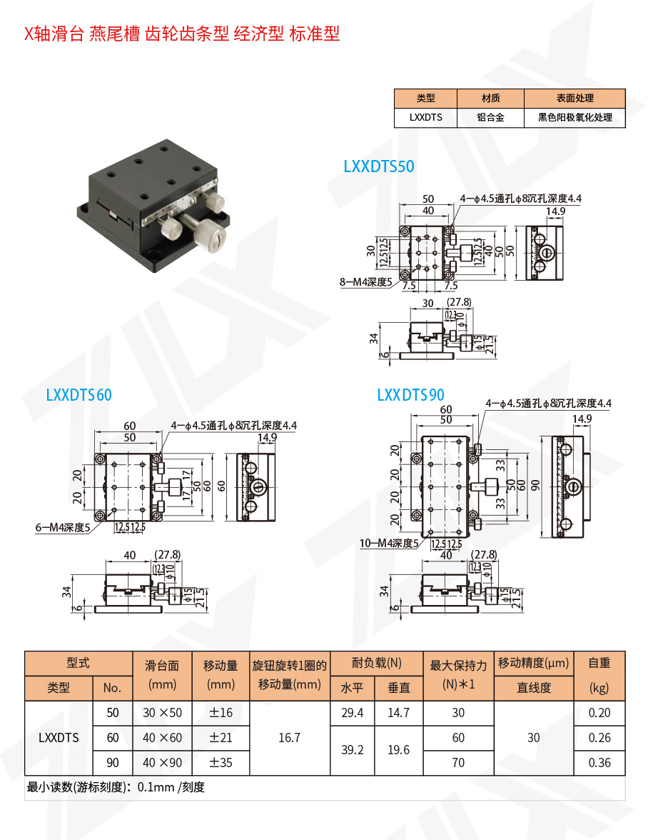 X-21X軸滑臺(tái)燕尾槽齒輪齒條型經(jīng)濟(jì)型標(biāo)準(zhǔn)型